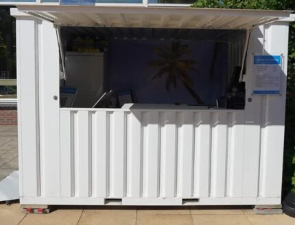 Shipping Container Bar 3×2 Meters White RAL 9005