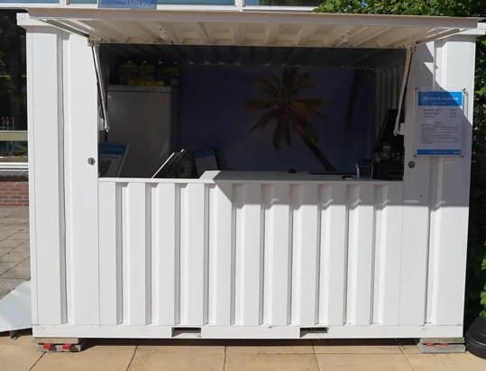 Shipping Container Bar 3×2 Meters White RAL 9005